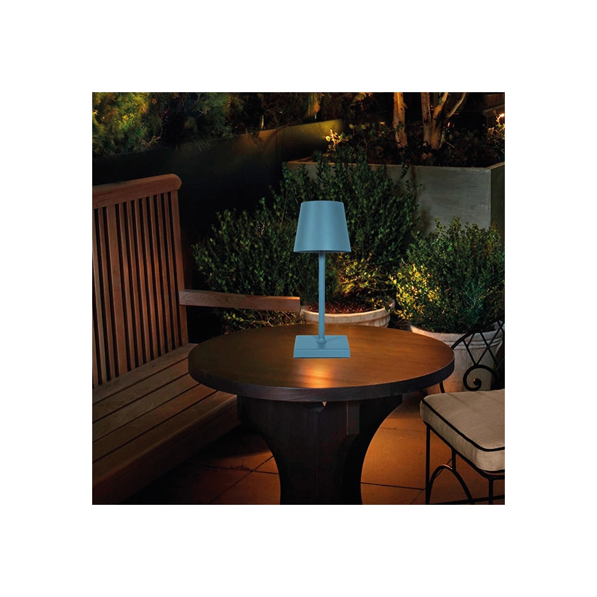 LED Stmievateľná nabíjacia dotyková stolná lampa LED/3,5W/5V 5200mAh modrá