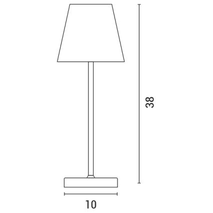 LED Stmievateľná nabíjacia dotyková stolná lampa LED/3,5W/5V 5200mAh šedá