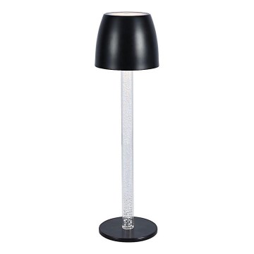 LED Stmievateľná nabíjacia dotyková stolná lampa LED/3W/5V 3000K 1800 mAh čierna