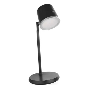 LED Stmievateľná nabíjacia stolná lampa 4v1 LED/6W/3,7V 3000K/4000K/6500K 1500mAh čierna