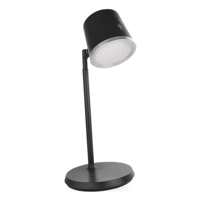 LED Stmievateľná nabíjacia stolná lampa 4v1 LED/6W/3,7V 3000K/4000K/6500K 1500mAh čierna