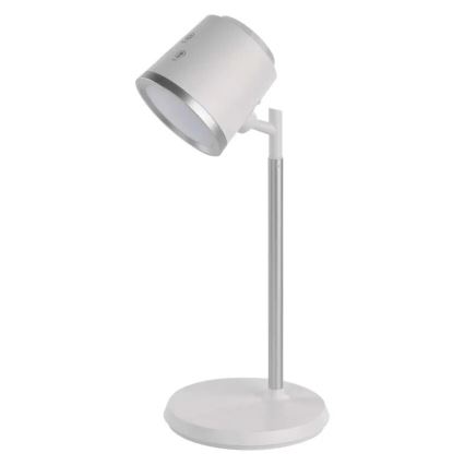 LED Stmievateľná nabíjacia stolná lampa 4v1 LED/6W/3,7V 3000K/4000K/6500K 1500mAh biela