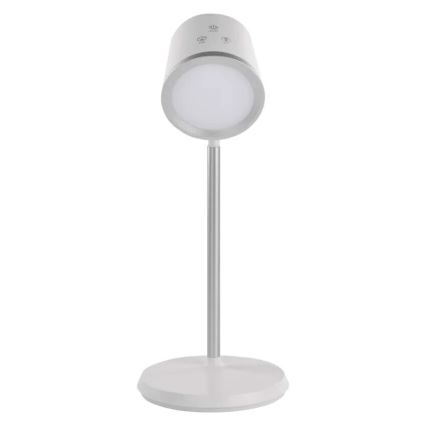 LED Stmievateľná nabíjacia stolná lampa 4v1 LED/6W/3,7V 3000K/4000K/6500K 1500mAh biela