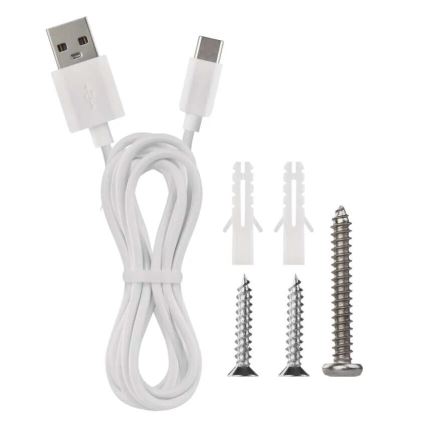LED Stmievateľná nabíjacia stolná lampa 4v1 LED/6W/3,7V 3000K/4000K/6500K 1500mAh biela