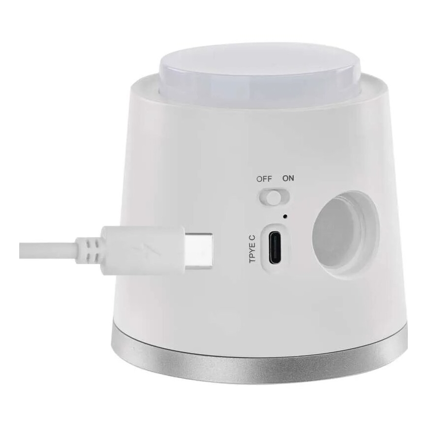LED Stmievateľná nabíjacia stolná lampa 4v1 LED/6W/3,7V 3000K/4000K/6500K 1500mAh biela