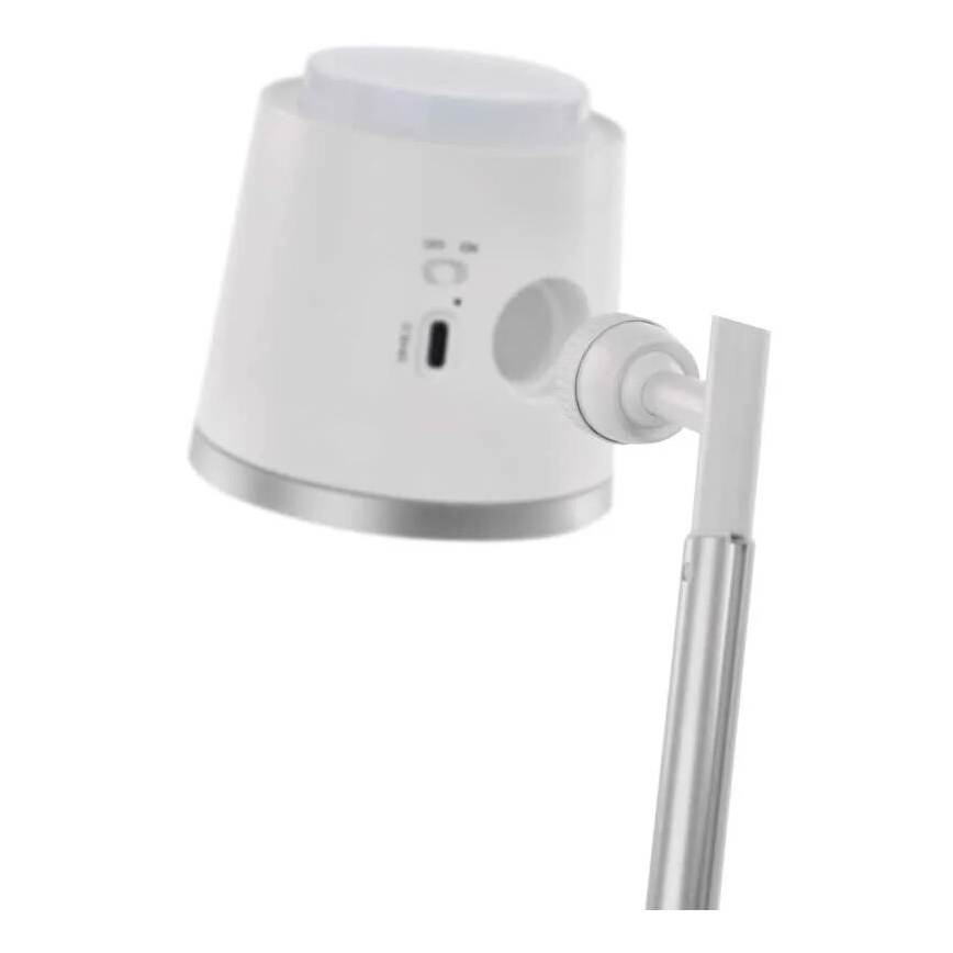 LED Stmievateľná nabíjacia stolná lampa 4v1 LED/6W/3,7V 3000K/4000K/6500K 1500mAh biela