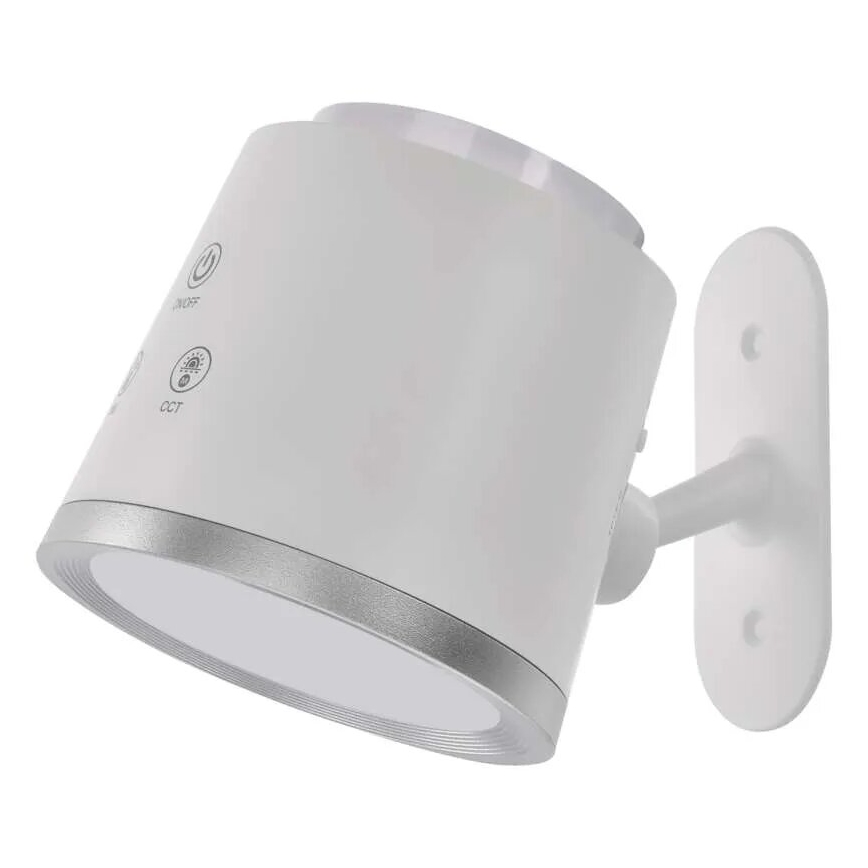 LED Stmievateľná nabíjacia stolná lampa 4v1 LED/6W/3,7V 3000K/4000K/6500K 1500mAh biela