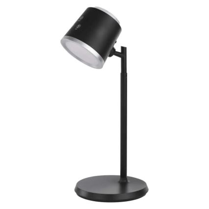 LED Stmievateľná nabíjacia stolná lampa 4v1 LED/6W/3,7V 3000K/4000K/6500K 1500mAh čierna