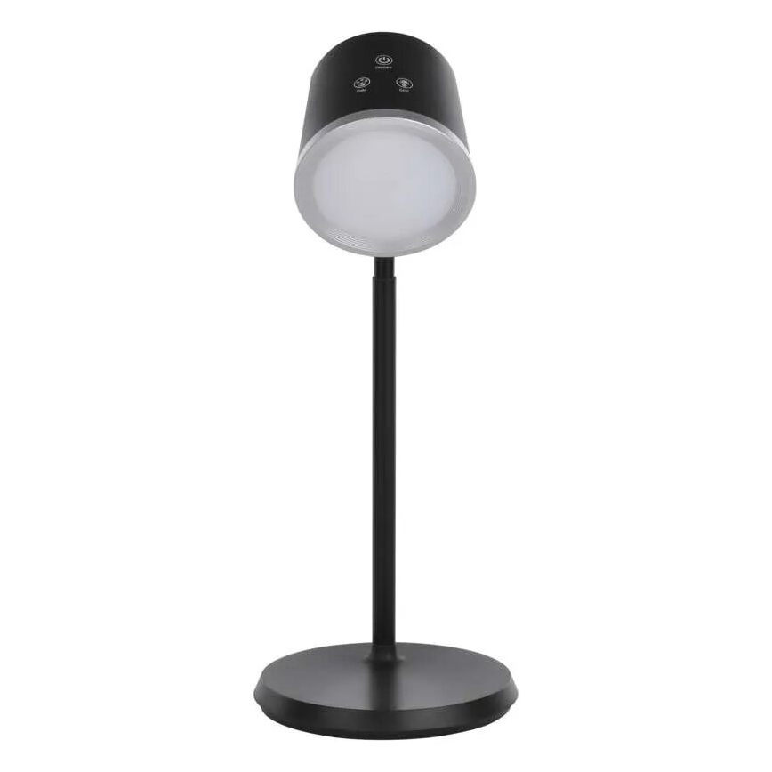 LED Stmievateľná nabíjacia stolná lampa 4v1 LED/6W/3,7V 3000K/4000K/6500K 1500mAh čierna