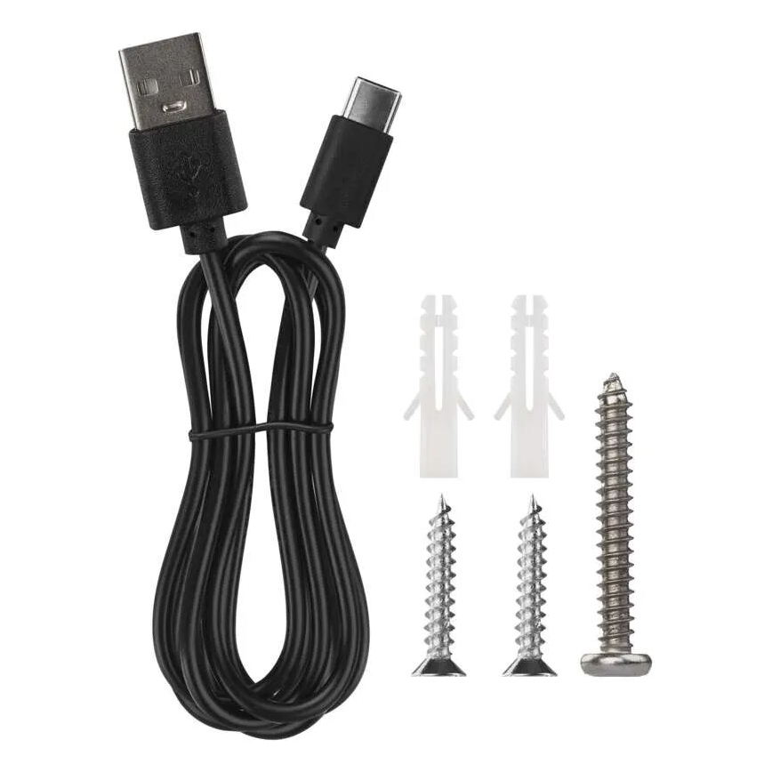 LED Stmievateľná nabíjacia stolná lampa 4v1 LED/6W/3,7V 3000K/4000K/6500K 1500mAh čierna