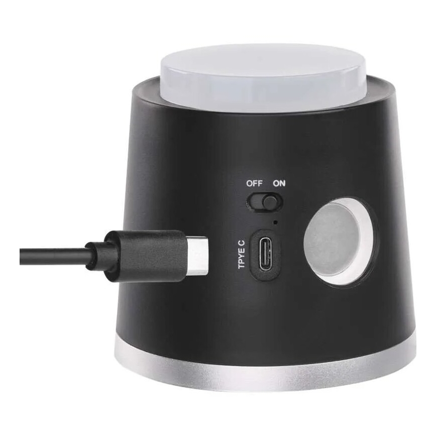 LED Stmievateľná nabíjacia stolná lampa 4v1 LED/6W/3,7V 3000K/4000K/6500K 1500mAh čierna