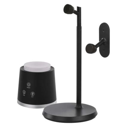 LED Stmievateľná nabíjacia stolná lampa 4v1 LED/6W/3,7V 3000K/4000K/6500K 1500mAh čierna