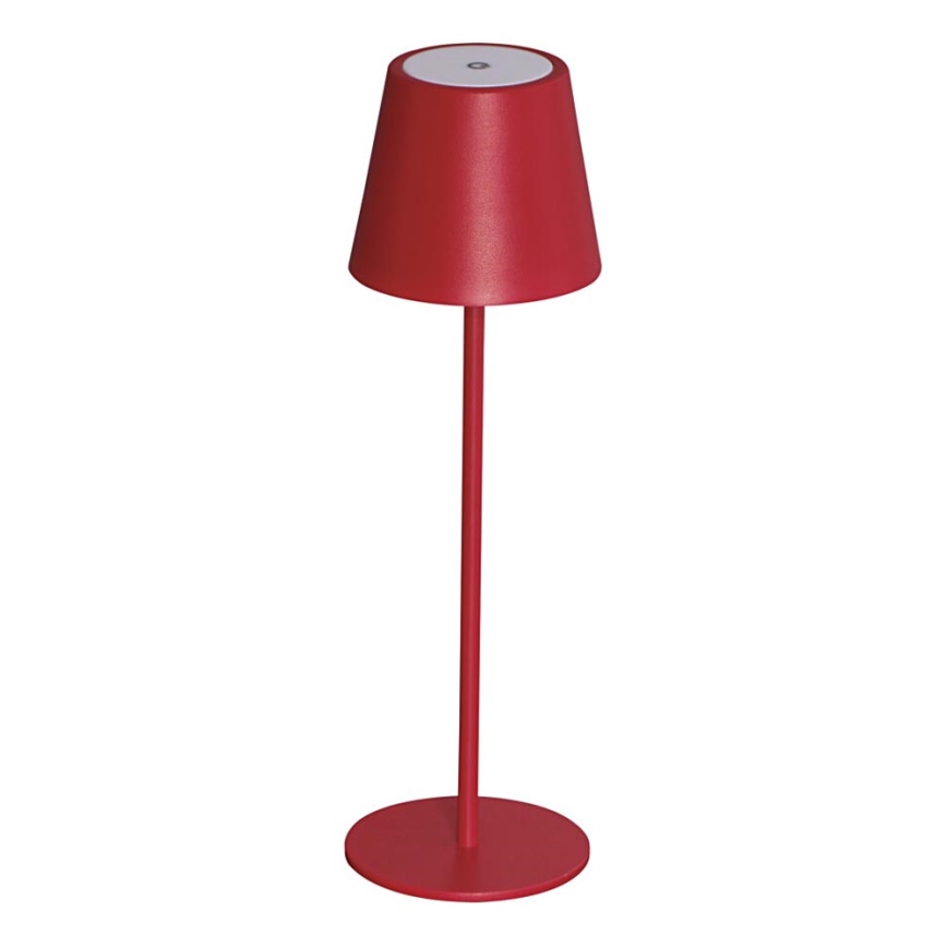 LED Stmievateľná nabíjacia stolná lampa INITA LED/1,2W/1800 mAh IP54 červená