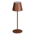 LED Stmievateľná nabíjacia stolná lampa INITA LED/1,2W/1800 mAh IP54 hnedá