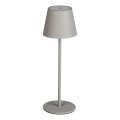 LED Stmievateľná nabíjacia stolná lampa INITA LED/1,2W/1800 mAh IP54 šedá