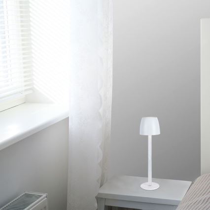 LED Stmievateľná nabíjacia dotyková stolná lampa LED/3W/5V 3000K 1800 mAh biela