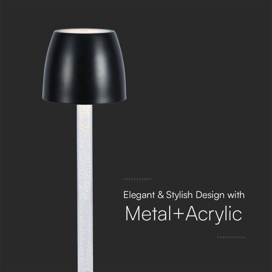 LED Stmievateľná nabíjacia dotyková stolná lampa LED/3W/5V 3000K 1800 mAh biela