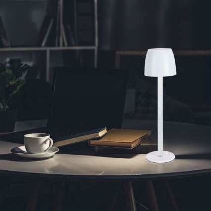 LED Stmievateľná nabíjacia dotyková stolná lampa LED/3W/5V 3000K 1800 mAh čierna