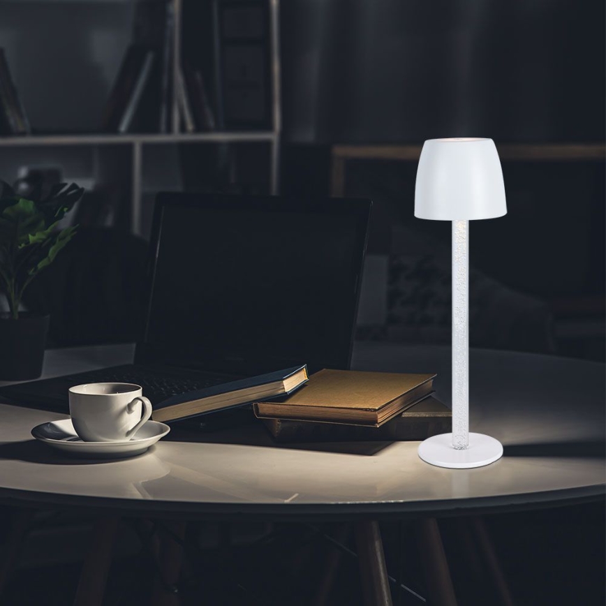 LED Stmievateľná nabíjacia dotyková stolná lampa LED/3W/5V 3000K 1800 mAh čierna