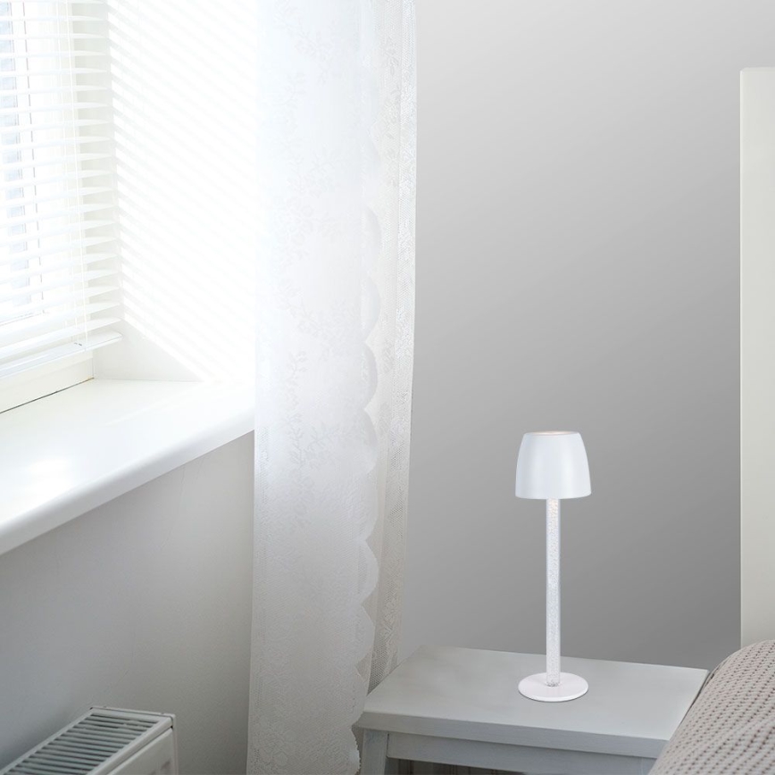 LED Stmievateľná nabíjacia dotyková stolná lampa LED/3W/5V 3000K 1800 mAh čierna