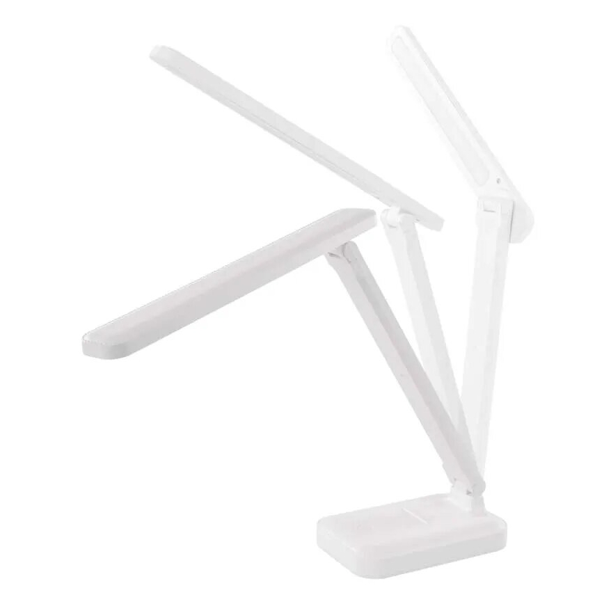 LED Stmievateľná nabíjacia stolná lampa LED/5W/3,7V 3000K/4000K/6500K 800mAh biela