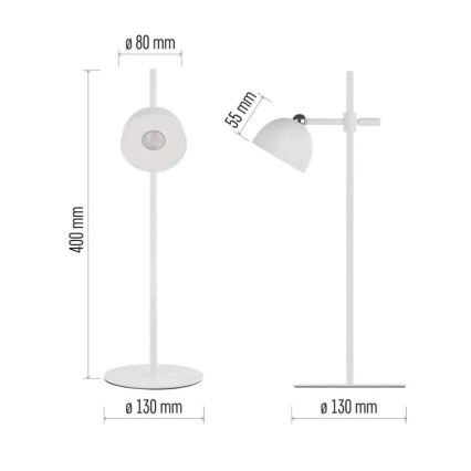 LED Stmievateľná nabíjacia stolná lampa magnetická 4v1 LED/4,2W/3,7V 4000K 1200mAh biela