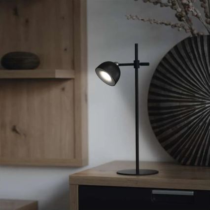 LED Stmievateľná nabíjacia stolná lampa magnetická 4v1 LED/4,2W/3,7V 4000K 1200mAh čierna