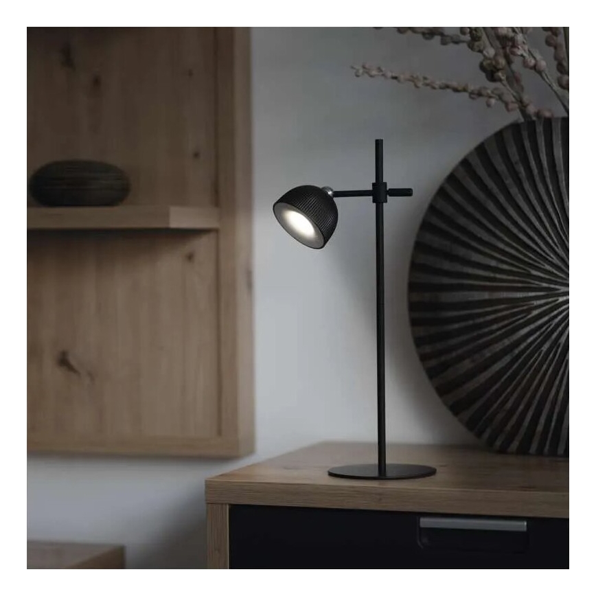 LED Stmievateľná nabíjacia stolná lampa magnetická 4v1 LED/4,2W/3,7V 4000K 1200mAh čierna