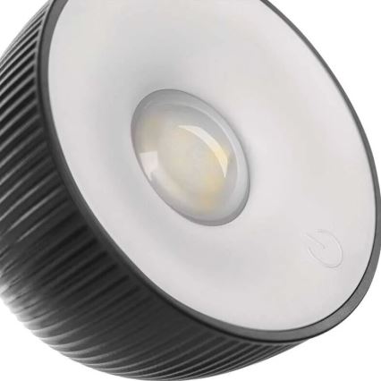 LED Stmievateľná nabíjacia stolná lampa magnetická 4v1 LED/4,2W/3,7V 4000K 1200mAh čierna
