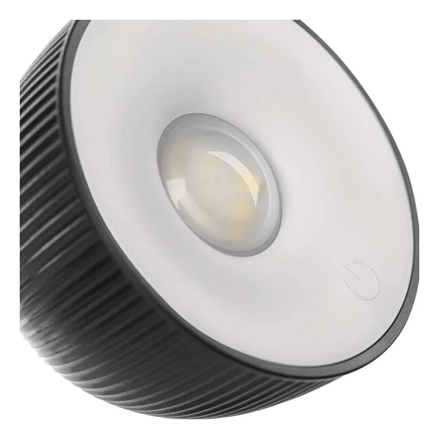 LED Stmievateľná nabíjacia stolná lampa magnetická 4v1 LED/4,2W/3,7V 4000K 1200mAh čierna