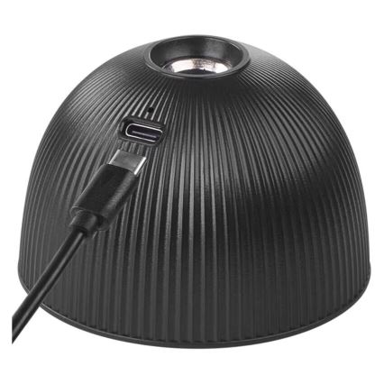 LED Stmievateľná nabíjacia stolná lampa magnetická 4v1 LED/4,2W/3,7V 4000K 1200mAh čierna