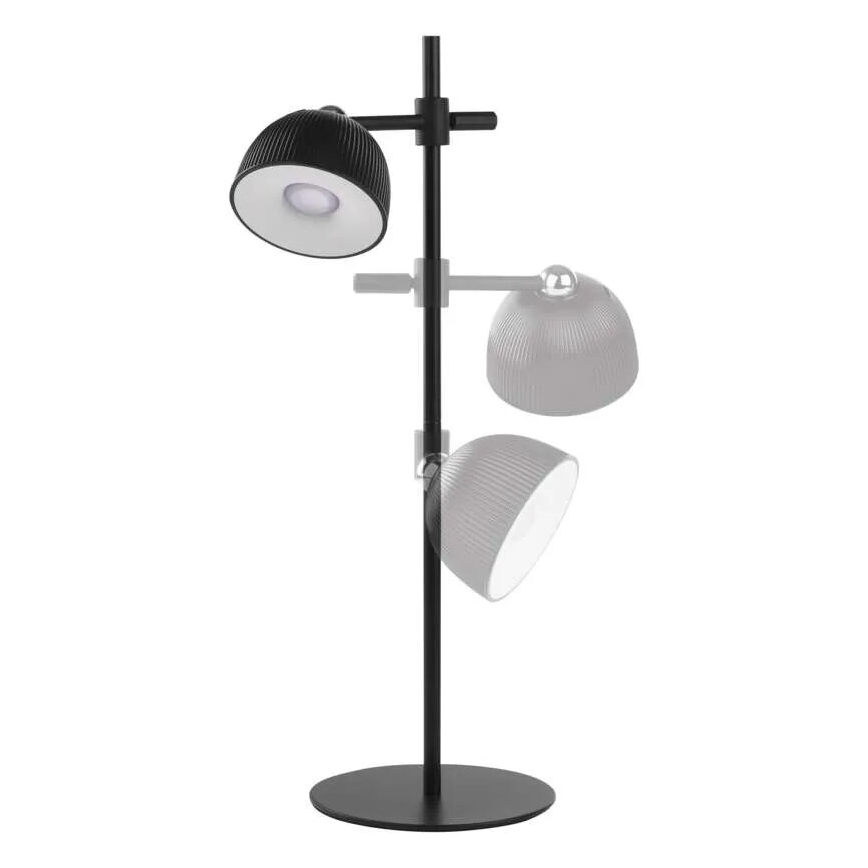 LED Stmievateľná nabíjacia stolná lampa magnetická 4v1 LED/4,2W/3,7V 4000K 1200mAh čierna