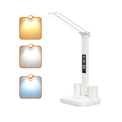 LED Stmievateľná nabíjacia stolová lampa NOBLITE P LED/5W/5V 3000/4000/6000K 2200 mAh biela