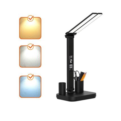 LED stmievateľná nabíjateľná stolová lampa NOBLITE P LED/5W/5V 3000/4000/6000K 2200 mAh čierna