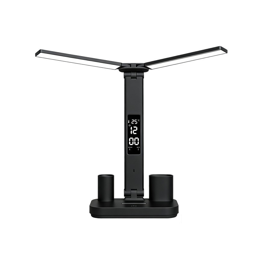 LED stmievateľná nabíjateľná stolová lampa NOBLITE P LED/5W/5V 3000/4000/6000K 2200 mAh čierna
