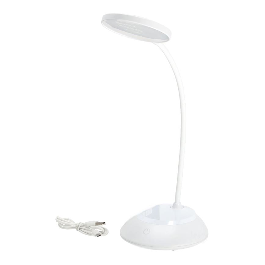 LED Stmievateľná nabíjacia stolná lampa VISUA LED/5W/5V 3000-5000K 1200 mAh biela
