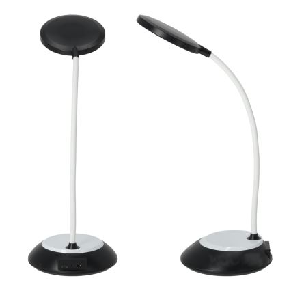 LED Stmievateľná nabíjacia stolná lampa VISUA LED/5W/5V 3000-5000K 1200 mAh čierna