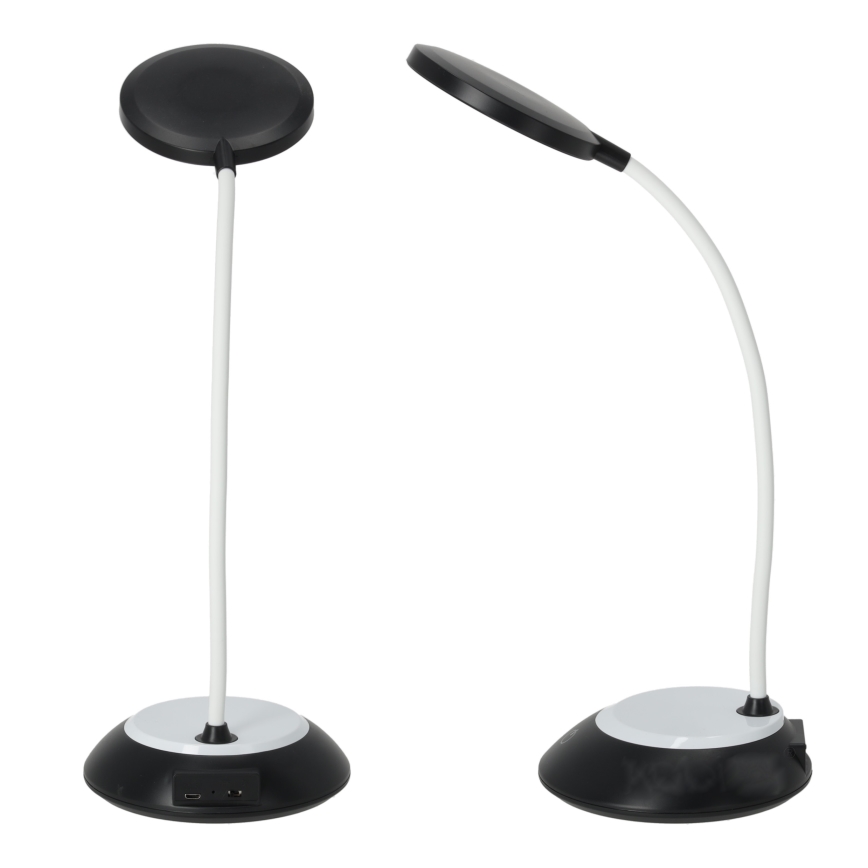 LED Stmievateľná nabíjacia stolná lampa VISUA LED/5W/5V 3000-5000K 1200 mAh čierna