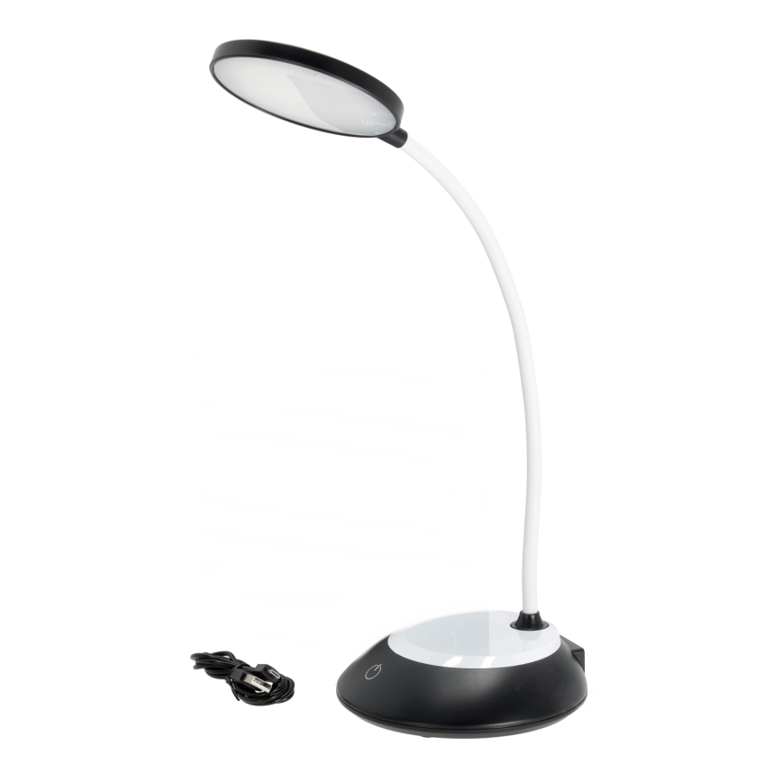 LED Stmievateľná nabíjacia stolná lampa VISUA LED/5W/5V 3000-5000K 1200 mAh čierna