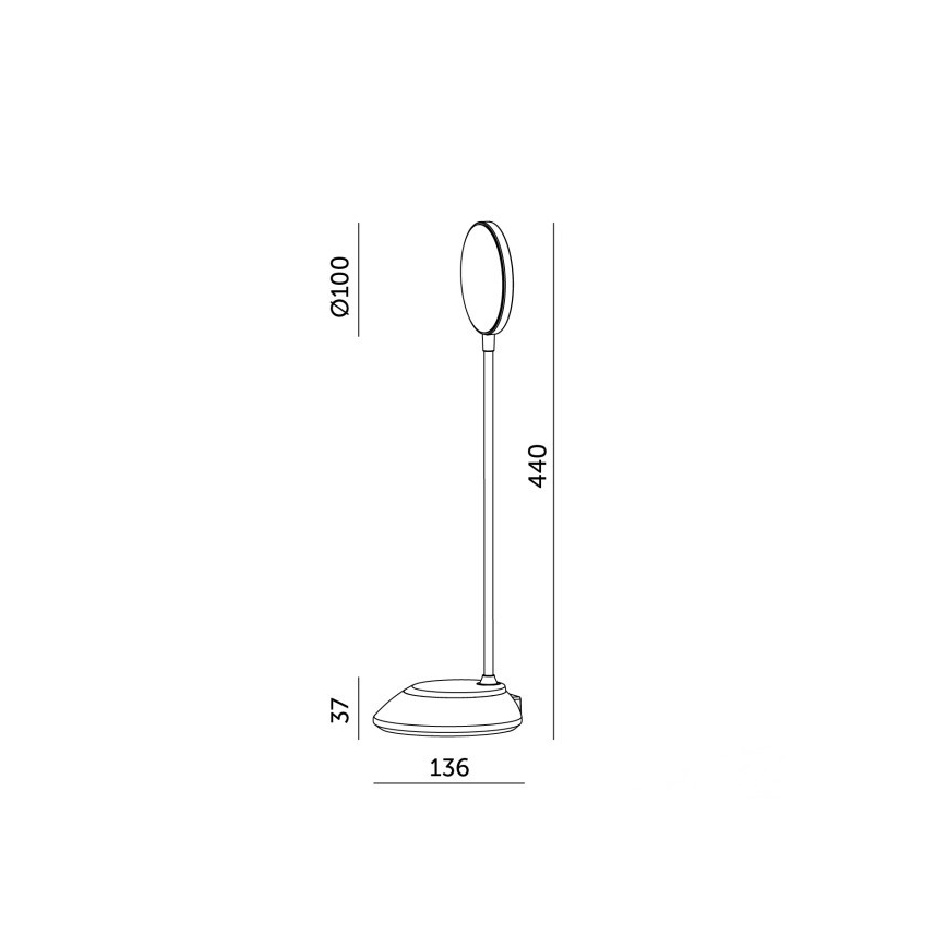 LED Stmievateľná nabíjacia stolná lampa VISUA LED/5W/5V 3000-5000K 1200 mAh ružová