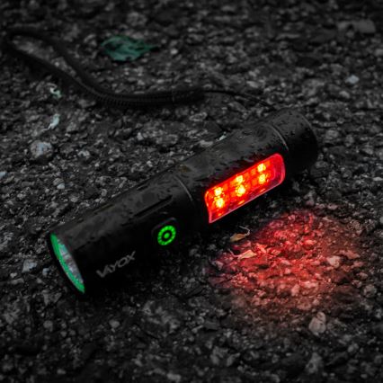 LED stmievateľná nabíjateľná baterka s červeným svetlom LED/5W/5V IPX4 250 lm 2000 mAh