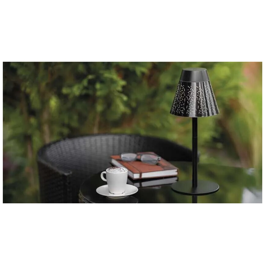LED Stmievateľná nabíjacia vonkajšia stolná lampa LED/4,2W/5V 2200mAh IP44