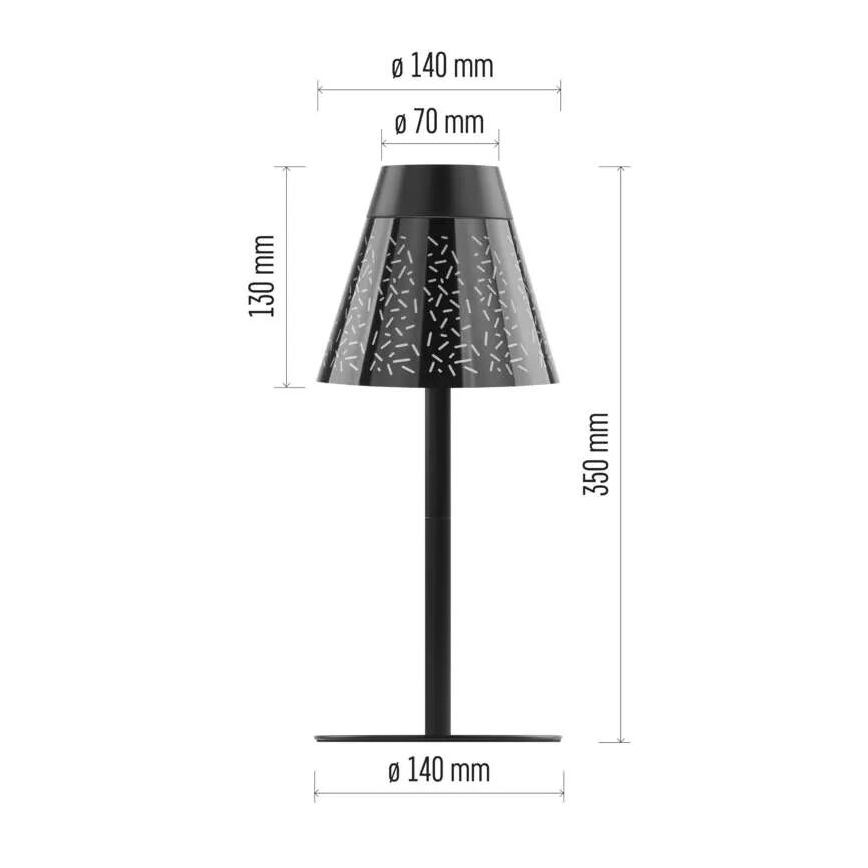 LED Stmievateľná nabíjacia vonkajšia stolná lampa LED/4,2W/5V 2200mAh IP44