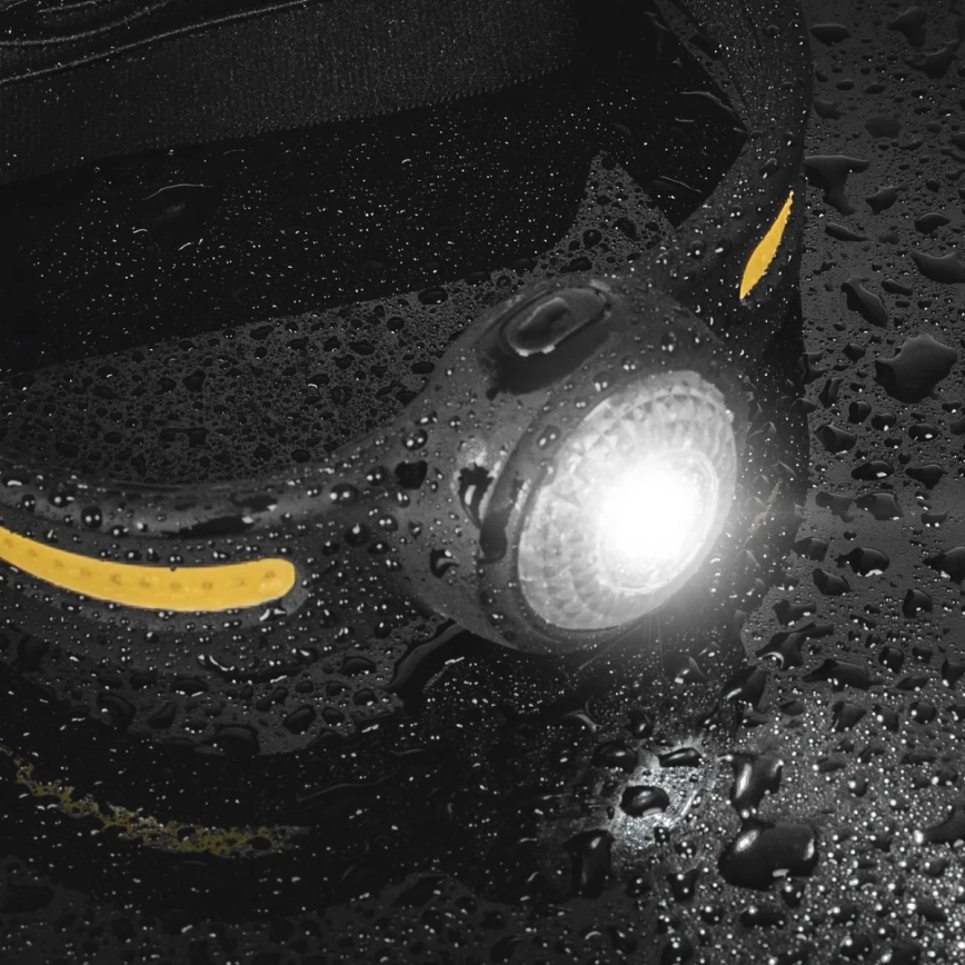 Stmievateľná nabíjateľná LED čelovka s červeným svetlom, 5V, IPX4, 550 lm, 600 mAh