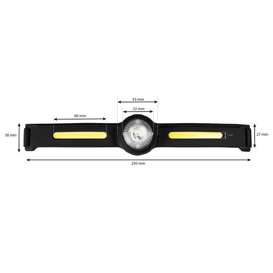 Stmievateľná nabíjateľná LED čelovka s červeným svetlom, 5V, IPX4, 550 lm, 600 mAh