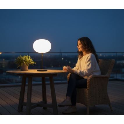 LED stmievateľná nabíjateľná vonkajšia stolová lampa VENEZIA LED/2W/5V 2700K IP54 4000 mAh čierna