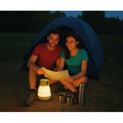 LED Stmievateľná prenosná nabíjacia lampa s funkciou powerbanky LUMINA MINIO LED/5V 1800 mAh IP44 žltá