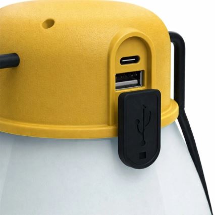 LED Stmievateľná prenosná nabíjacia lampa s funkciou powerbanky LUMINA MINIO LED/5V 1800 mAh IP44 žltá