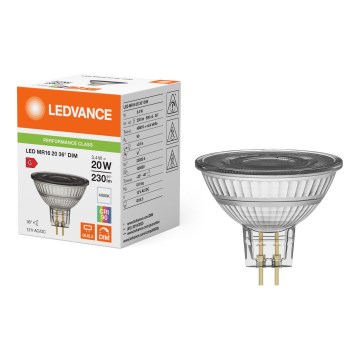LED Stmievateľná reflektorová žiarovka MR16 GU5,3/3,4W/12V 4000K 36° CRI 90 - Ledvance