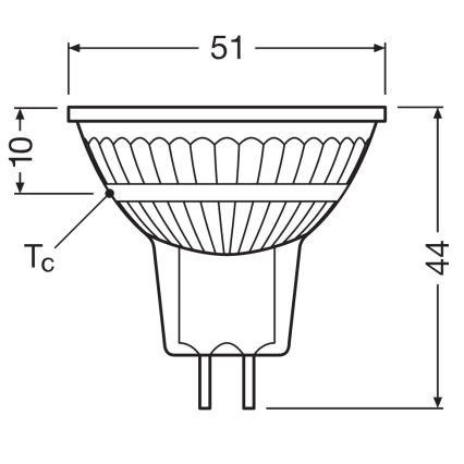 Stmievateľná LED reflektorová žiarovka MR16 GU5,3/5,3W/12V 3000K 36° CRI 97 - Ledvance